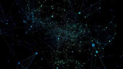 Abstract background of interconnected dots