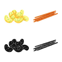 Vector illustration of Oktoberfest and bar logo. Collection of Oktoberfest and cooking vector icon for stock.