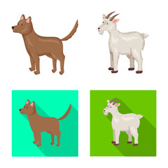 Vector design of breeding and kitchen icon. Set of breeding and organic vector icon for stock.