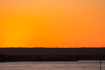 Amanecer en la Bahía de Palma de Mallorca