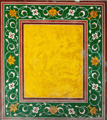 Vintage floral mosaic frame