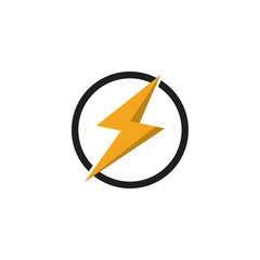 Flash thunderbolt Template vector icon