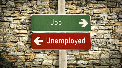 Street Sign to Job versus Unemployed