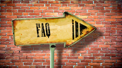Street Sign to FAQ