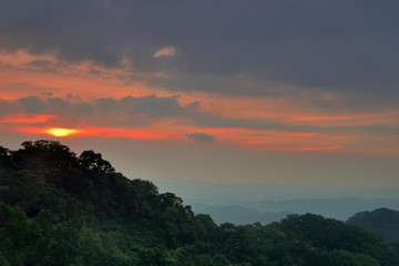 Golden light sprinkled at sunset.