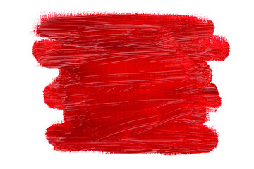 Abstract red oil painting brush strokes