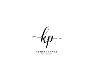 KP Initial letter logo template vector