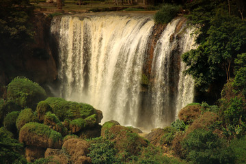 Aerial view of Elephant Waterfall in Da lat Vietnam