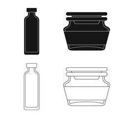 Isolated object of retail and healthcare logo. Set of retail and wellness vector icon for stock.