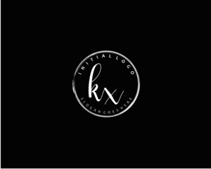 KX Initial letter logo template vector