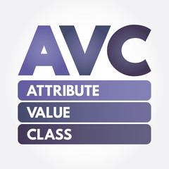 AVC - Attribute Value Class acronym, technology concept background