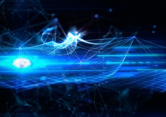 抽象的な青いテクノロジーのイメージ