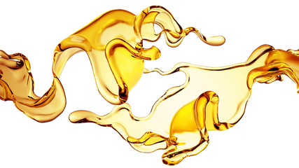 Splash fluid. 3d illustration, 3d rendering.