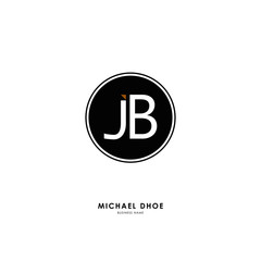 J B JB Initial logo letter with minimalist concept. Vector with scandinavian style logo.
