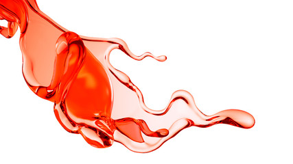 Splash fluid. 3d illustration, 3d rendering.