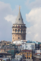 Fototapeta premium Galata Tower, Galata Tower Turk is one of the tallest and oldest towers in Istanbul. 63 meters (206 feet) high tower