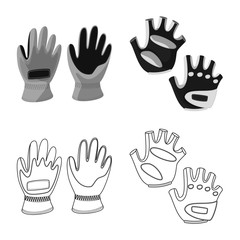 Fototapeta premium Vector design of silhouette and safety icon. Collection of silhouette and comfort stock symbol for web.