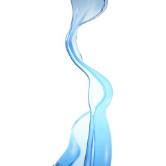 Splash fluid. 3d illustration, 3d rendering.