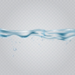 Water splash vector illustration. Water jet.