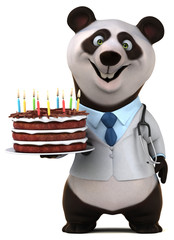 Fun panda - 3d illustration © Julien Tromeur