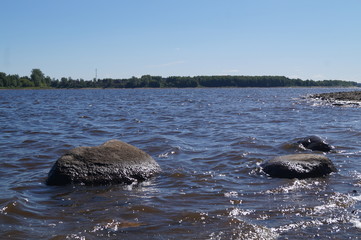 rocks in water