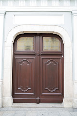 Old wooden gate in the porch