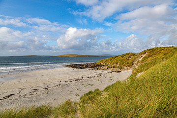 The idyllic Clachan Sands on the island of North Uist in the Outer Hebrides