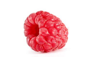 Raspberries On A White Background