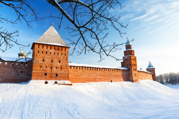 Winter landscape of Novgorod the Great.