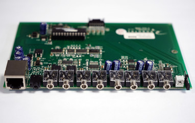 Close up of a circuit board