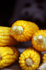 raw baby corn, Baby corn closeup
