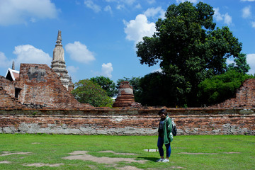 Photos of Asian tourists traveling in Thailand.