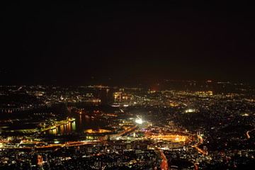 Fototapeta na wymiar Night view of Kitakyusyu
