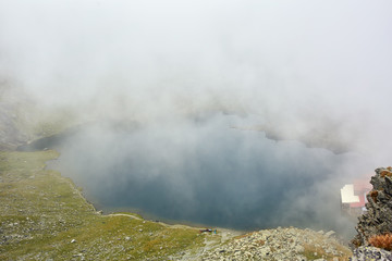 Glacial lake in the mountains