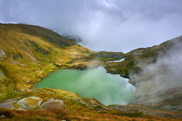 Glacial lake in the mountains