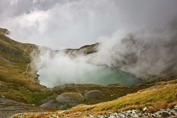 Glacial lake in the mountains