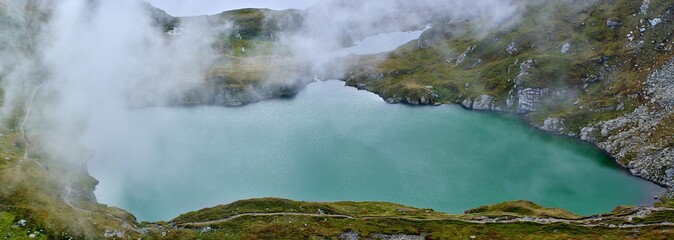 Glacial lake in the mountains