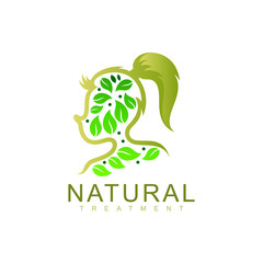 People and leaf logo combination, Human nature logo template
