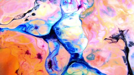 Nice Ink Abstract Psychedelic Paint Liquid Motion Background Texture Video.