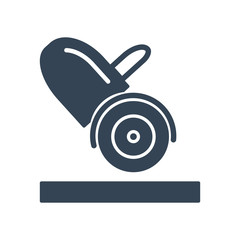black icon angle grinder, disc