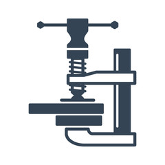 black icon vise, clamp, work tool