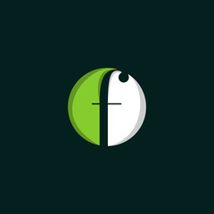 Letter F Circle Creative Modern Icon Logo Design Template Element Vector Illustration
