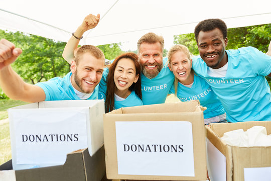Volunteer volunteer is happy