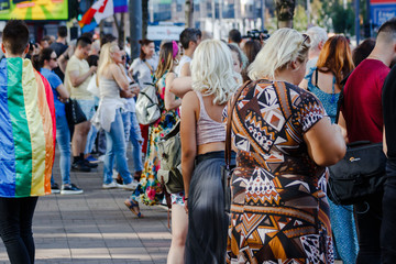 Young people at the Belgrade pride parade 2019