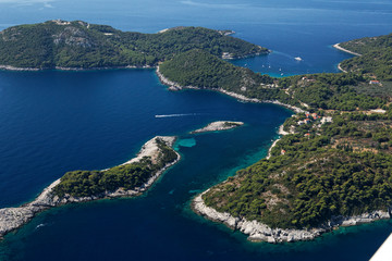 Fototapeta na wymiar Aerial view of Mljet Island, Croatia