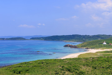 角島灯台から見た角島　山口県下関市