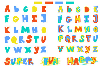 bright alphabet for children