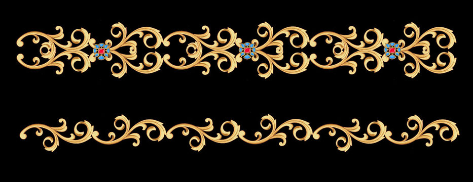 Decorated with elegant and luxurious patterns. Rococo, Baroque style, retro elements, invitation cards, textiles, wrapping paper and fabric design.