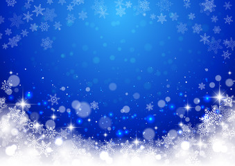 キラキラ背景_雪景色2