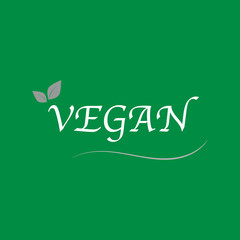 Vegan logo font for business banner, Not eating meat campaign. 
